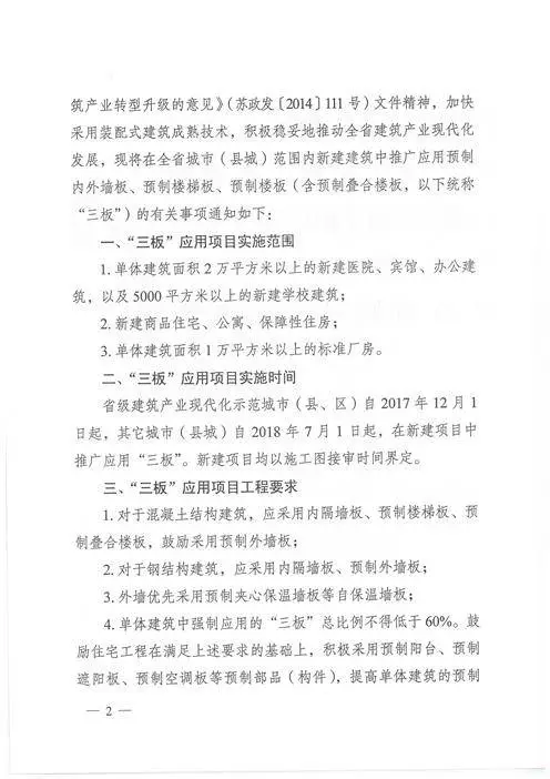 江蘇：新建建筑應(yīng)用預(yù)制內(nèi)外墻板預(yù)制樓梯板預(yù)制樓板相關(guān)要求！(圖2)
